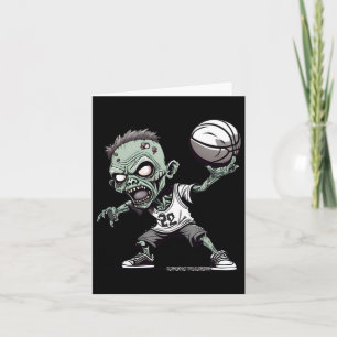 Basket Of The Undead -zombie Basketball Design Card