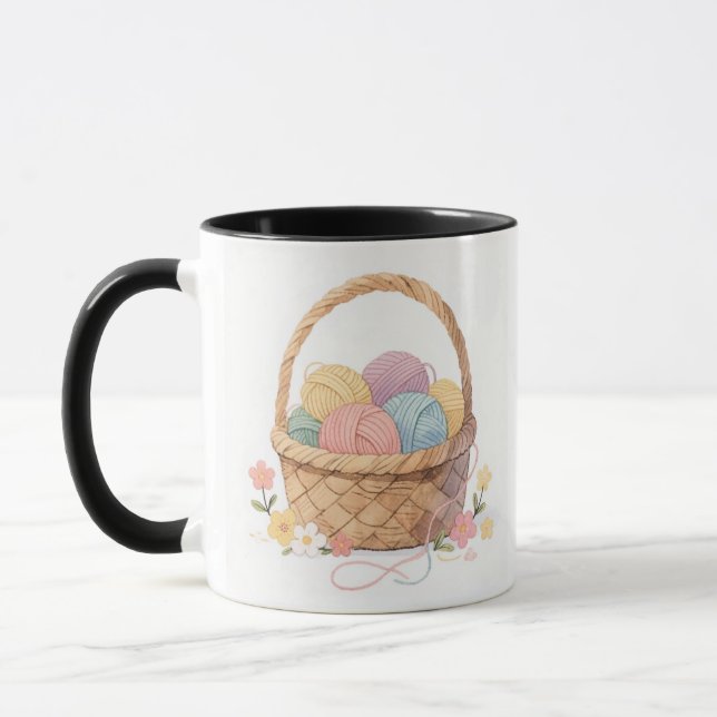 Basket of Yarn Mug  (Left)