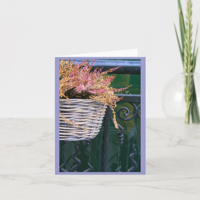 basket on fence card (Front)