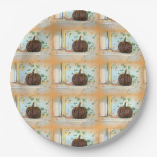 basket pumpkin paper plates