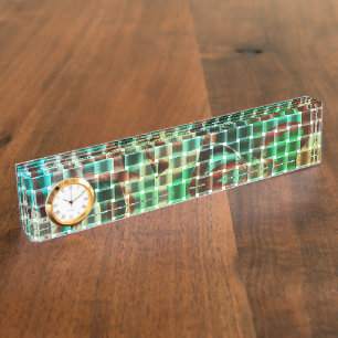 Basket style of green and brown similar dry straw nameplate