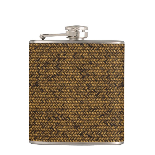 Basket Texture Hip Flask (Front)