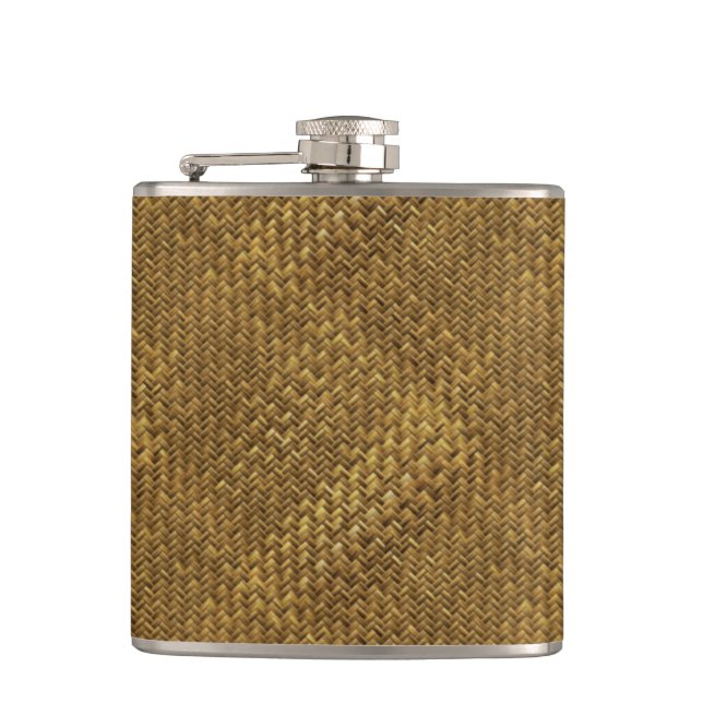 Basket Texture Hip Flask (Front)