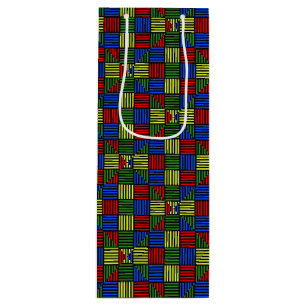 Basket Weave Wine Gift Bag