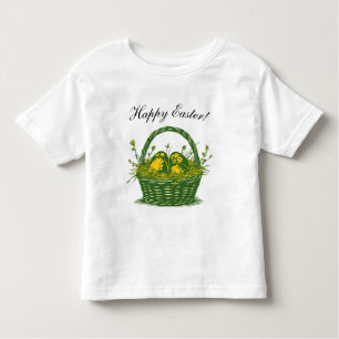 Basket with Easter Eggs Happy Easter Toddler T-Shirt