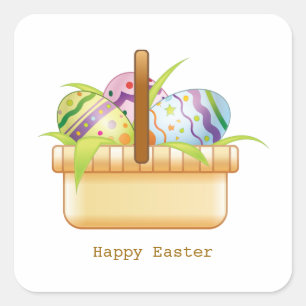 Basket with Easter eggs Sticker