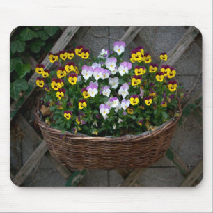 Basket With Violas Mouse Pad