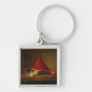 Basket with Wild Strawberries, c.1761 Key Ring