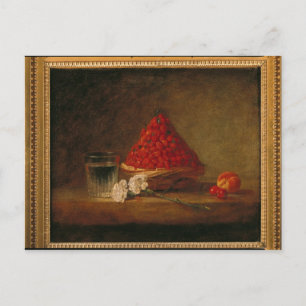 Basket with Wild Strawberries, c.1761 Postcard