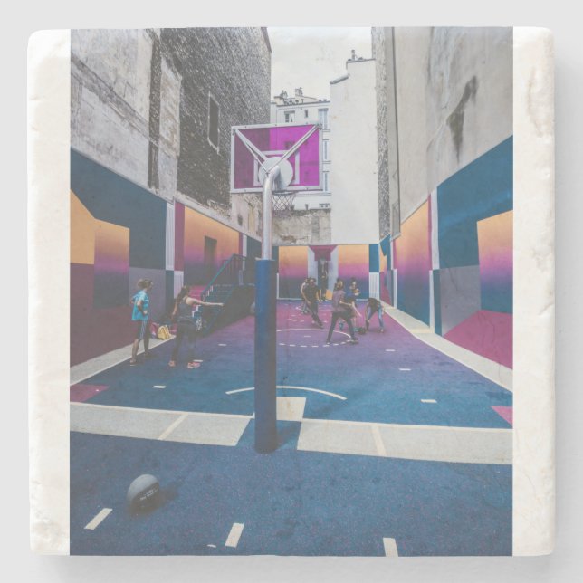 Basketball 107 stone coaster (Front)