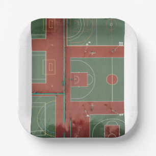 Basketball 110 paper plate