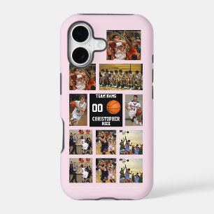 Basketball 11 Photo Collage personalised Pink