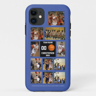 Basketball 11 Photo Collage personalized black Case-Mate iPhone Case