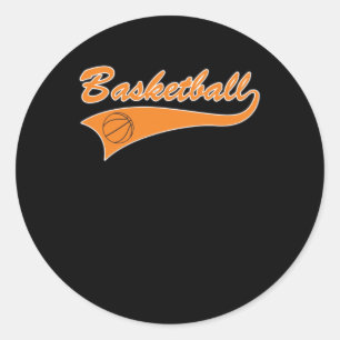 Basketball 14 classic round sticker