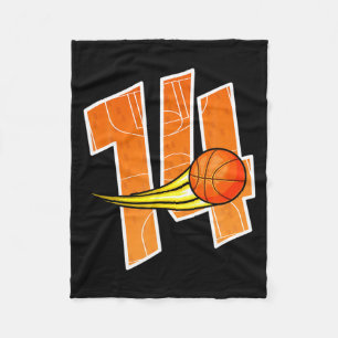 Basketball 14th Birthday Im 14 Childrens Bir  Fleece Blanket
