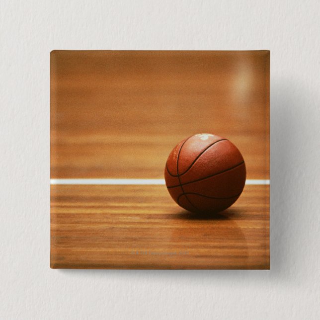 Basketball 15 Cm Square Badge (Front)