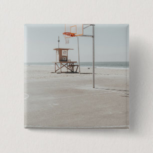 Basketball 15 Cm Square Badge