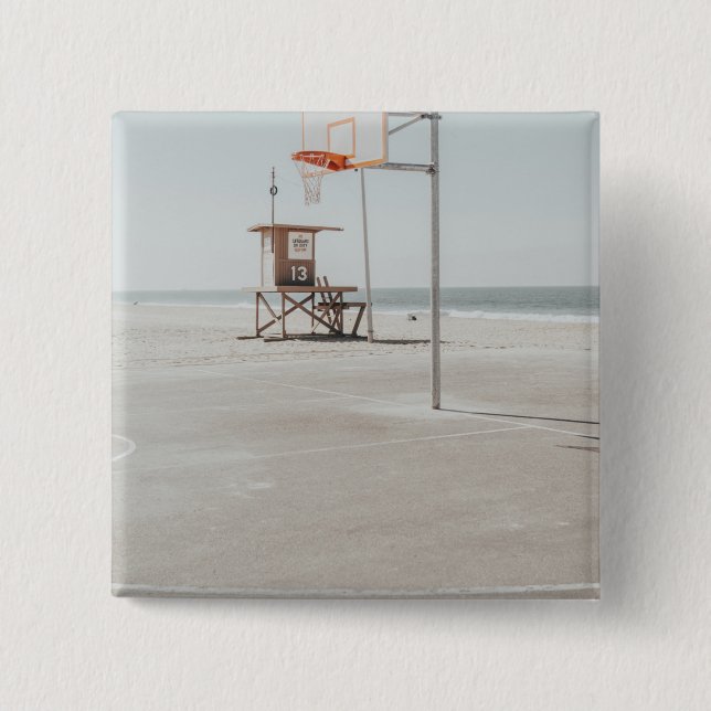 Basketball 15 Cm Square Badge (Front)