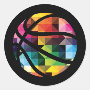Basketball 1 classic round sticker