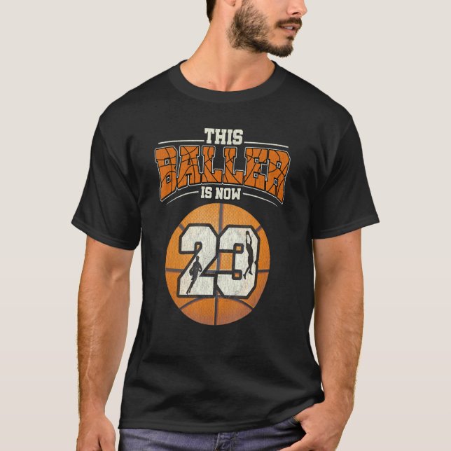 Basketball 23rd Birthday Girl Boy Bball 23 Years O T-Shirt (Front)
