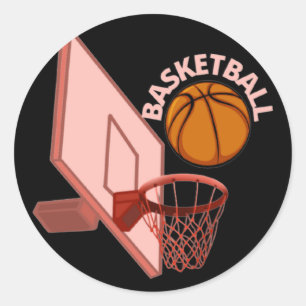 Basketball 2 classic round sticker