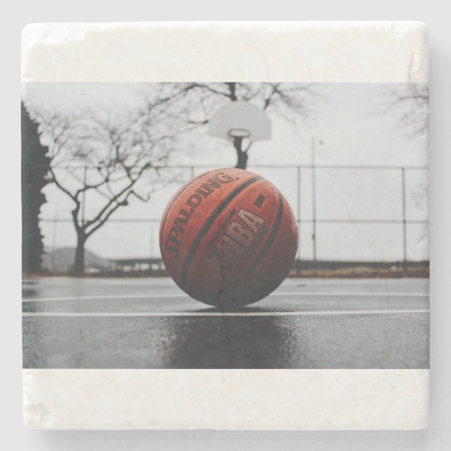 Basketball 2 stone coaster (Front)