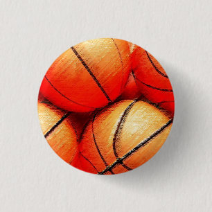 Basketball 3 Cm Round Badge