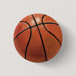 Basketball 3 Cm Round Badge