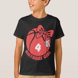 Basketball 4th Birthday Basketball Player T-Shirt
