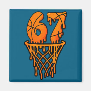 Basketball 67 Meme Funny Six Seven Gen Alpha Drip  Magnet