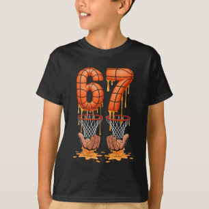 Basketball 67 Six Seven Funny Basketball Ice Cream T-Shirt