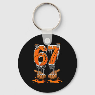 Basketball 67 Six Seven Funny Gen Alpha Meme Drip  Key Ring