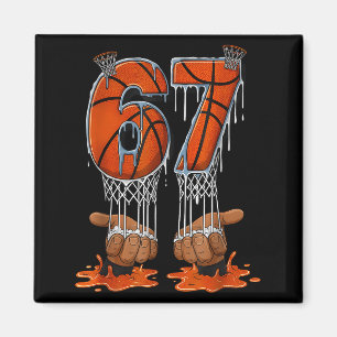 Basketball 67 Six Seven Funny Gen Alpha Meme Drip  Magnet