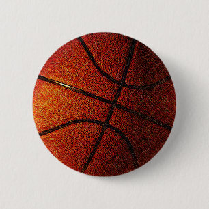 Basketball 6 Cm Round Badge