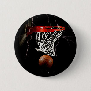 Basketball 6 Cm Round Badge