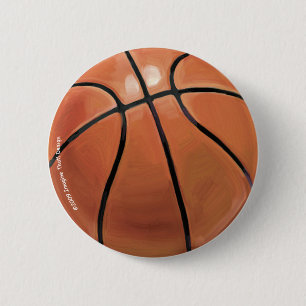 Basketball 6 Cm Round Badge