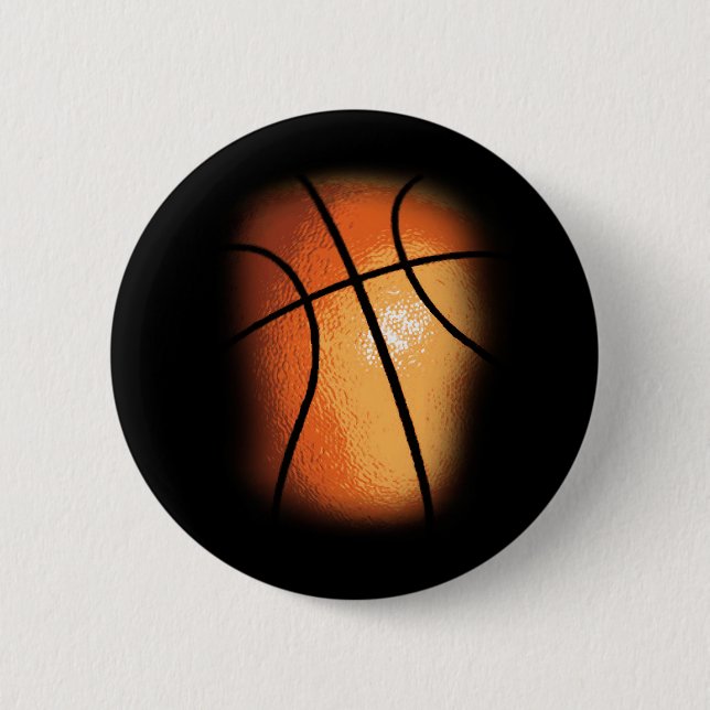 Basketball 6 Cm Round Badge (Front)