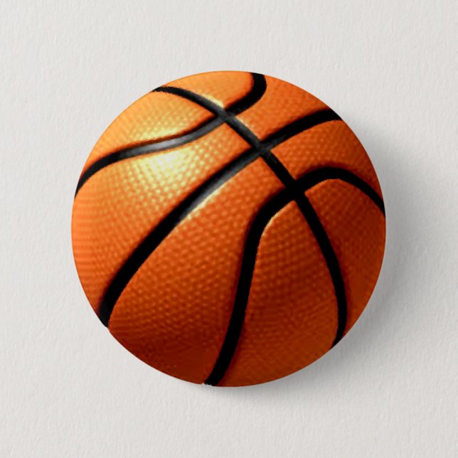 Basketball 6 Cm Round Badge (Front)