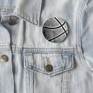 Basketball 6 Cm Round Badge
