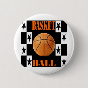 Basketball 6 Cm Round Badge