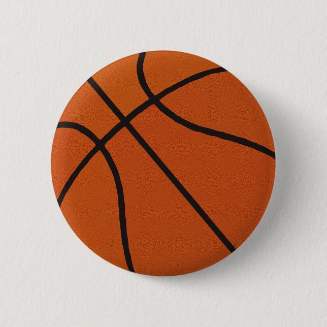 Basketball 6 Cm Round Badge (Front)
