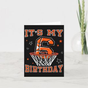Basketball 6th Birthday Dunk Gift For 6 Years Old  Card