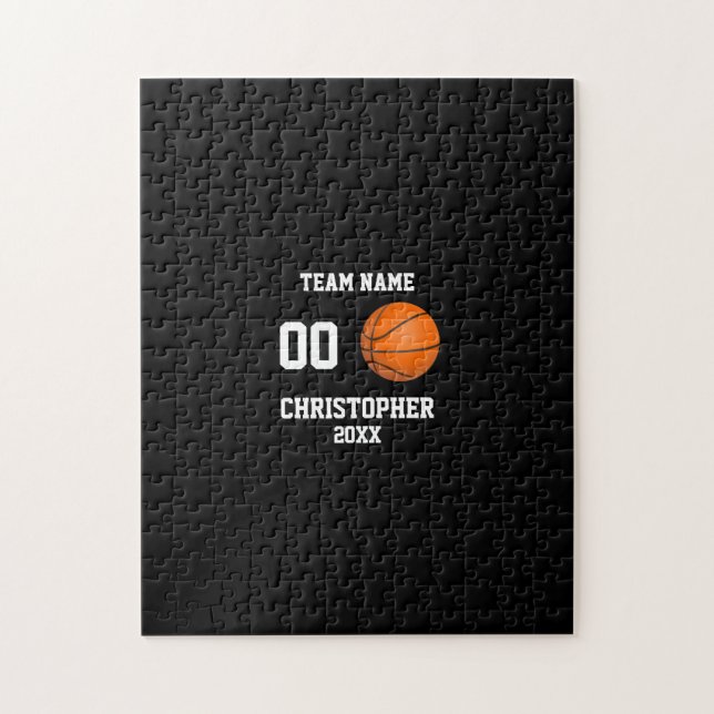 Basketball 7 Team Photo Collage Jigsaw Puzzle (Vertical)