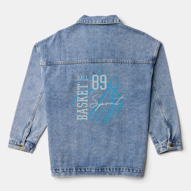 Basketball 89 Sport Denim Jacket (Back)
