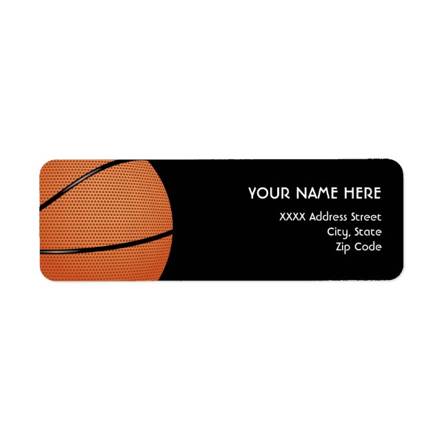 Basketball Address Labels (Front)