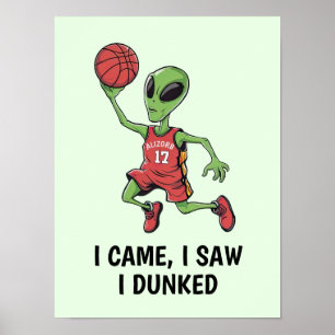 Basketball Alien Poster