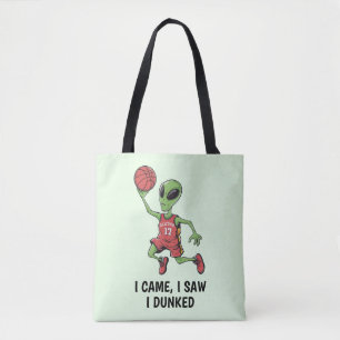 Basketball Alien Tote Bag