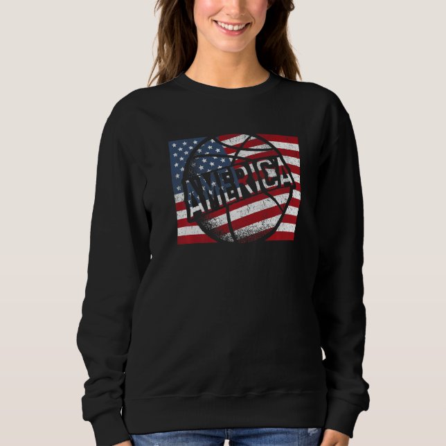 Basketball American Flag Sweatshirt (Front)