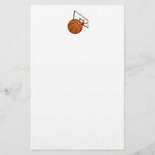 Basketball and Hoop Stationery