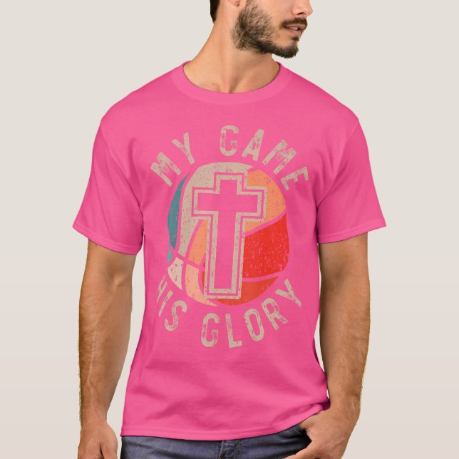 Basketball And Jesus Christ Christian Believer Hoo T-Shirt (Front)